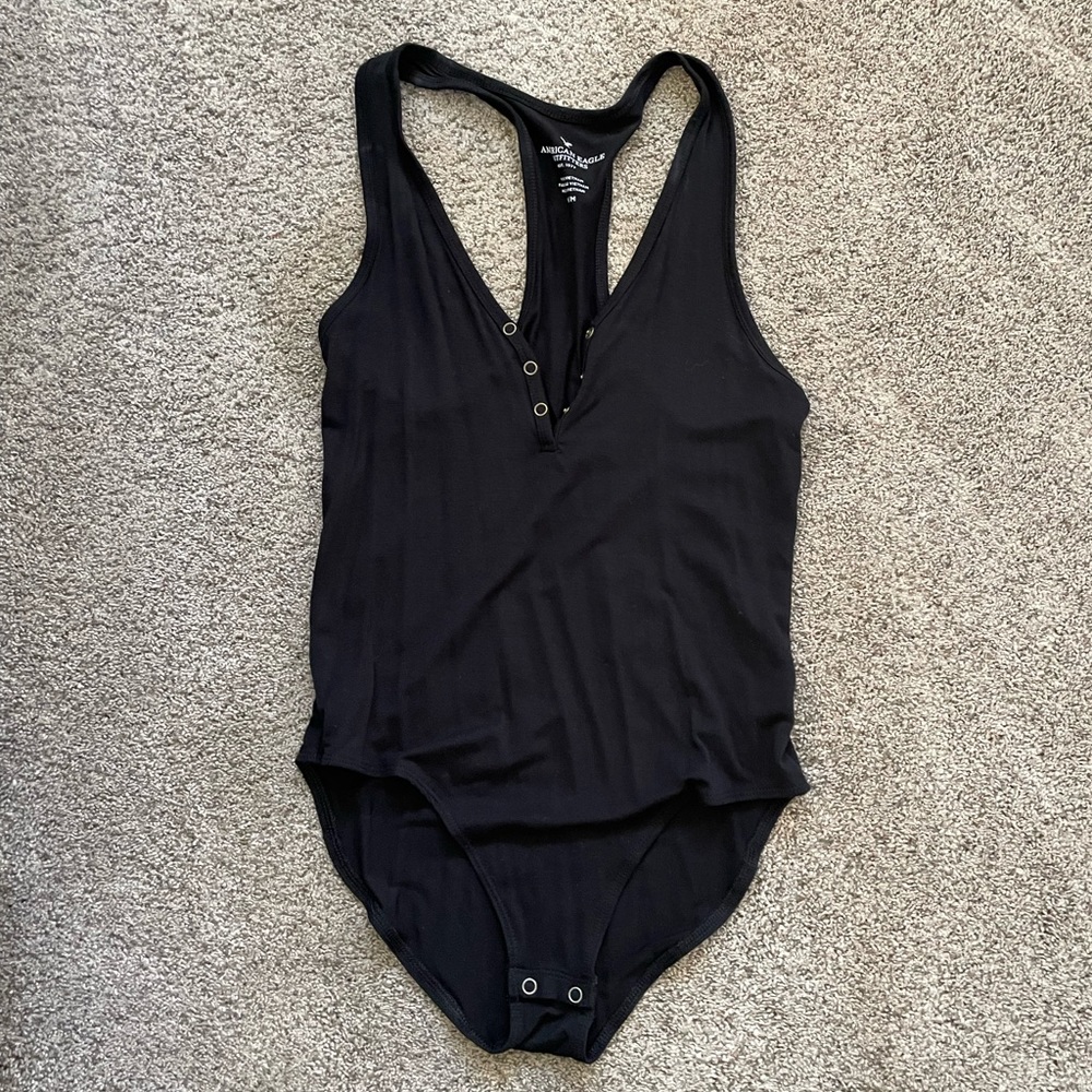 Black sleeveless bodysuit